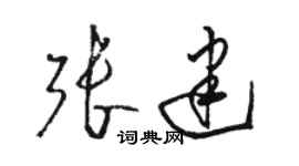 駱恆光張建草書個性簽名怎么寫
