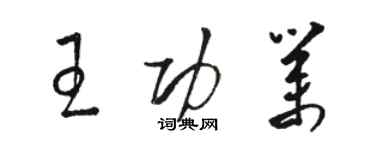 駱恆光王功業草書個性簽名怎么寫