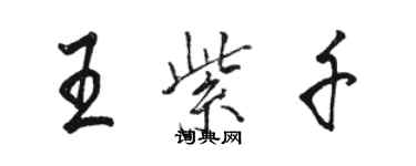 駱恆光王紫千行書個性簽名怎么寫