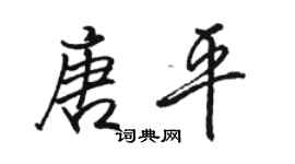 駱恆光唐平行書個性簽名怎么寫