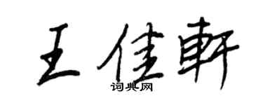 王正良王佳軒行書個性簽名怎么寫