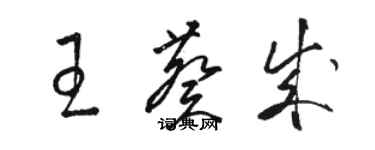 駱恆光王葵成草書個性簽名怎么寫