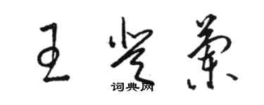 駱恆光王登蘭草書個性簽名怎么寫