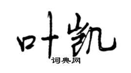 曾慶福葉凱行書個性簽名怎么寫