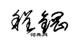 朱錫榮程鋼草書個性簽名怎么寫