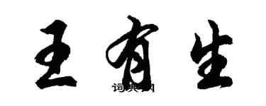 胡問遂王有生行書個性簽名怎么寫