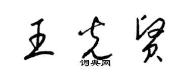 梁錦英王光賢草書個性簽名怎么寫