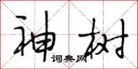 段相林神樹行書怎么寫