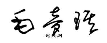 朱錫榮毛夢琪草書個性簽名怎么寫