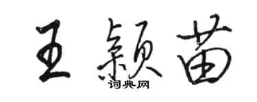 駱恆光王穎苗行書個性簽名怎么寫