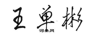 駱恆光王單彬行書個性簽名怎么寫