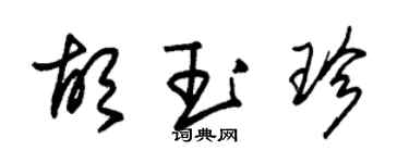 朱錫榮胡玉珍草書個性簽名怎么寫