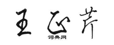 駱恆光王正芹行書個性簽名怎么寫