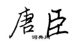 王正良唐臣行書個性簽名怎么寫