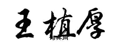 胡問遂王植厚行書個性簽名怎么寫