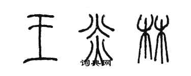 陳墨王炎林篆書個性簽名怎么寫