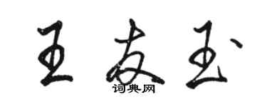 駱恆光王友玉行書個性簽名怎么寫