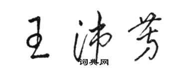 駱恆光王沛芳草書個性簽名怎么寫