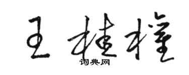 駱恆光王桂權草書個性簽名怎么寫