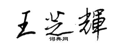 王正良王芝輝行書個性簽名怎么寫