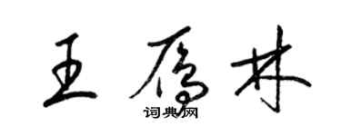 梁錦英王雁林草書個性簽名怎么寫