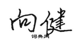 駱恆光向健行書個性簽名怎么寫