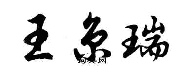 胡問遂王京瑞行書個性簽名怎么寫