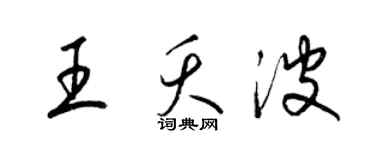 梁錦英王夭波草書個性簽名怎么寫