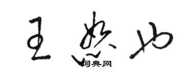 駱恆光王恕也草書個性簽名怎么寫