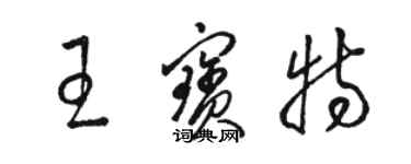 駱恆光王寶特草書個性簽名怎么寫