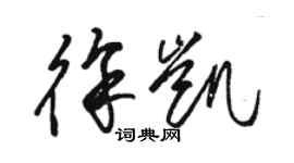 駱恆光徐凱草書個性簽名怎么寫