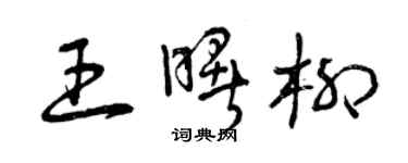 曾慶福王曙柳草書個性簽名怎么寫