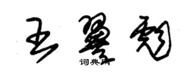 朱錫榮王翼彪草書個性簽名怎么寫