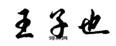 胡問遂王子也行書個性簽名怎么寫