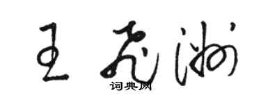 駱恆光王飛洲草書個性簽名怎么寫