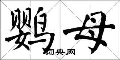 翁闓運鸚母楷書怎么寫