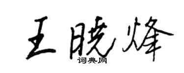 王正良王曉烽行書個性簽名怎么寫