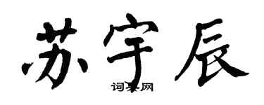 翁闓運蘇宇辰楷書個性簽名怎么寫