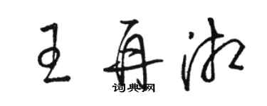 駱恆光王再湘草書個性簽名怎么寫