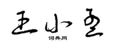 曾慶福王小孟草書個性簽名怎么寫