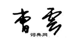 朱錫榮曹雲草書個性簽名怎么寫