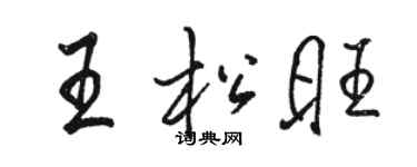 駱恆光王松旺行書個性簽名怎么寫