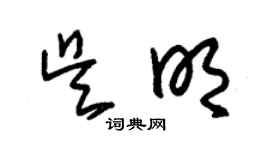 朱錫榮吳明草書個性簽名怎么寫