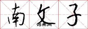南文子怎么寫好看