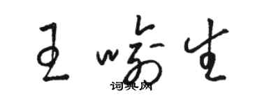 駱恆光王喻生草書個性簽名怎么寫