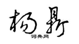 曾慶福楊鼎草書個性簽名怎么寫