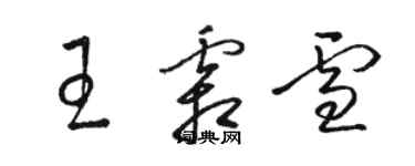 駱恆光王霜雪草書個性簽名怎么寫