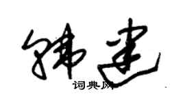 朱錫榮韓建草書個性簽名怎么寫