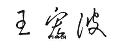 駱恆光王宏波草書個性簽名怎么寫