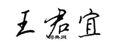 王正良王君宜行書個性簽名怎么寫